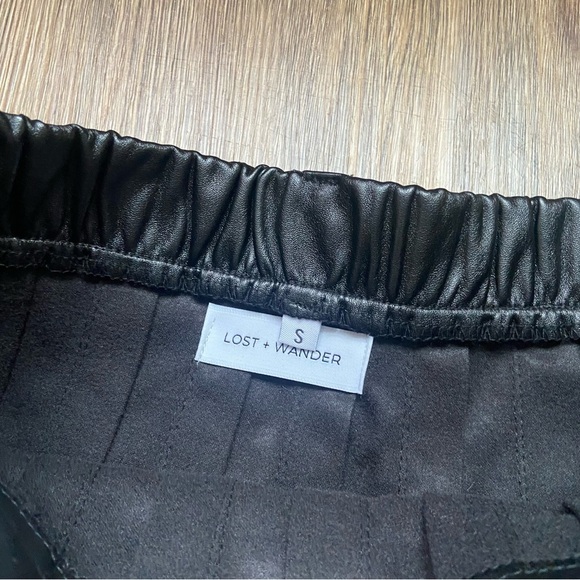 Lost + Wander Black Faux Leather Mini Skirt - Picture 4 of 8
